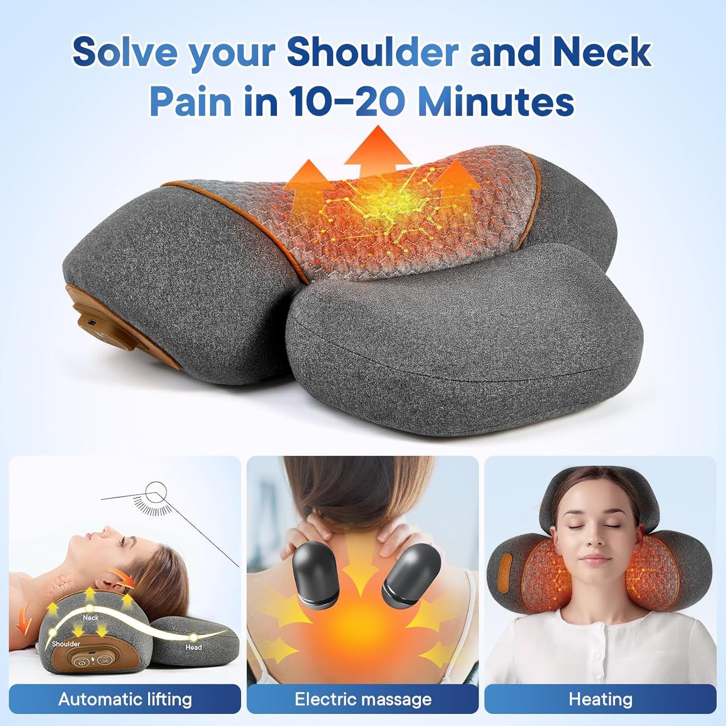 NeckEase™ Heated Cervical Massage Pillow