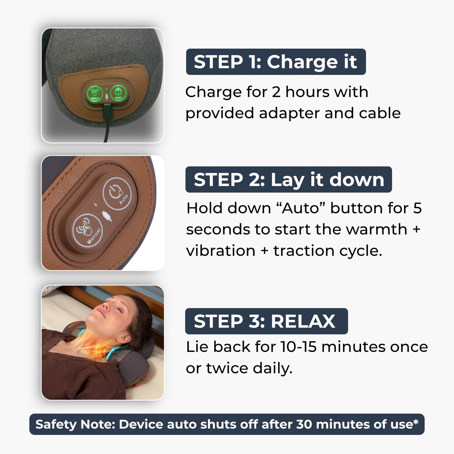 NeckEase™ Heated Cervical Massage Pillow
